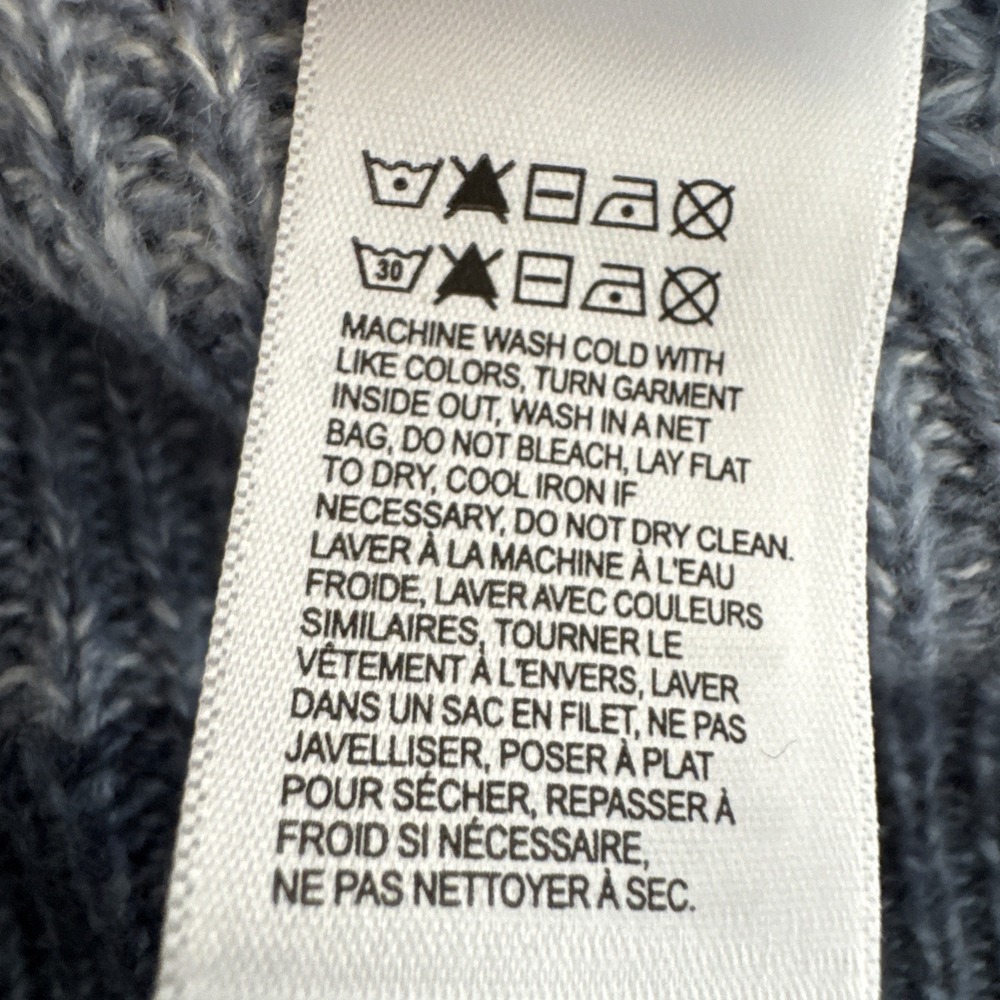 Lucky Brand Women's Oversized L Cropped Cardigan Sweater Blue - Picture 11 of 12